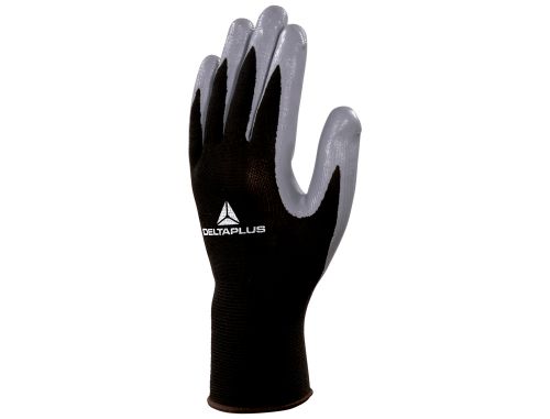 Luvas deltaplus de ponto poliester com impregnaao de nitrilo na palma punho elastico cor cinza tamanho 10 , Deltaplus , 75858 , 3295249131708
